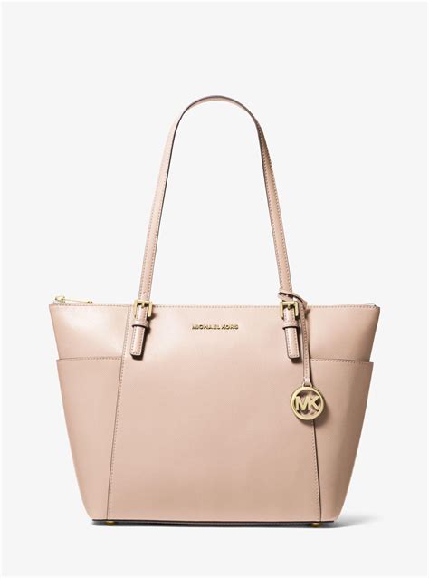 michael kors saffiano jet set tote macy'|michael kors large tote handbags.